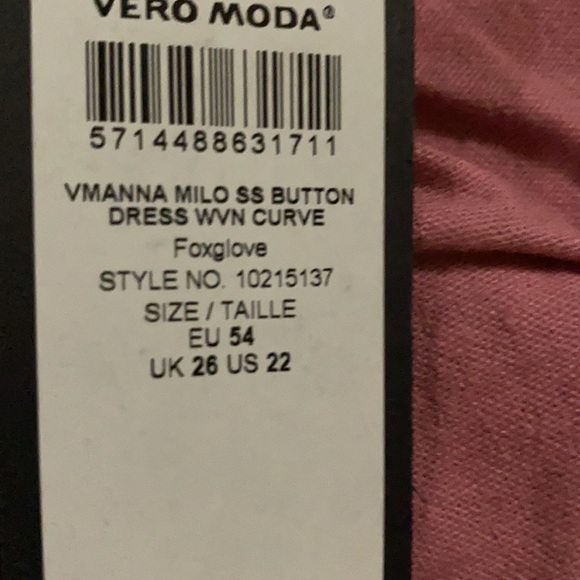 NWT Vero Moda Anna Milo Button Front Dress - Picture 13 of 13